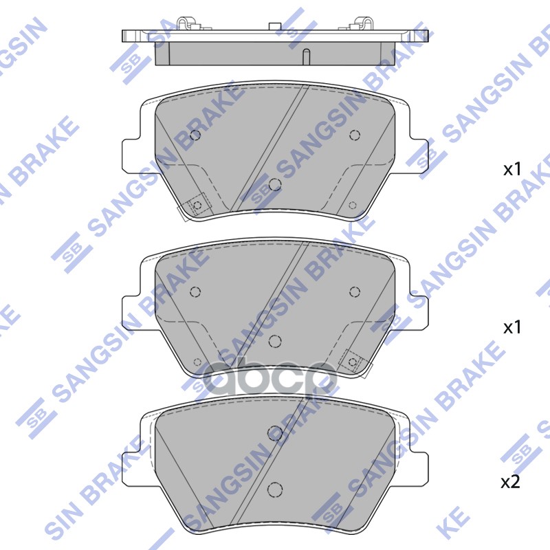 Колодки задние SANGSIN BRAKE SP4469 для Hyundai GV80